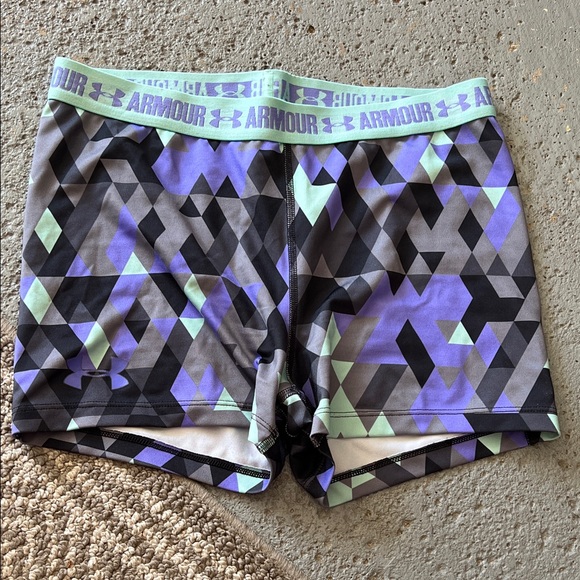 Under Armour Purple and Green Patterned Shorts - Picture 1 of 1